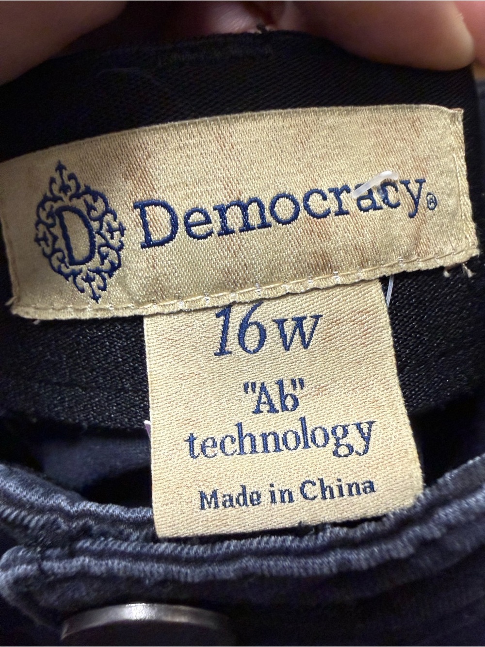 Democracy Ab Technology Blue Gray Camo Skinny Jeans Size 16W - Picture 2 of 3
